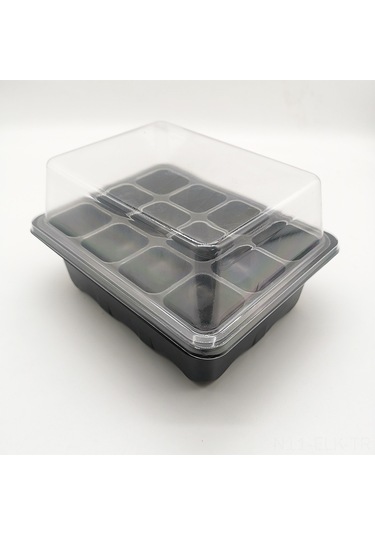 Xindoker 12 Delikli Yeşil Plastik Fide Saksı Seti - Kalın Cisimli, Işıklı Ve Toparlı Tasarım - Fide Yetiştirme İçin Optimal Yeşil