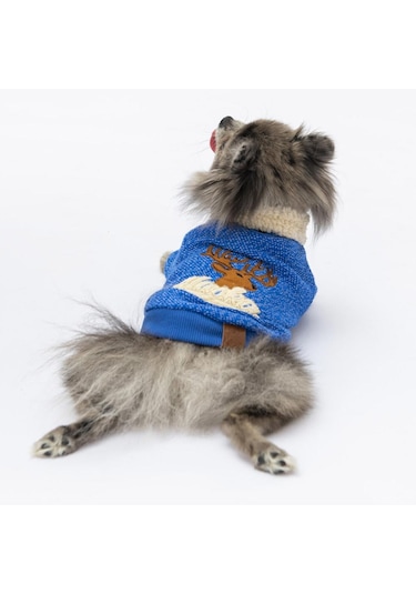 Pawstar Sax Mavi Alaska Esnek, Küçük Irk Triko Köpek Trikosu