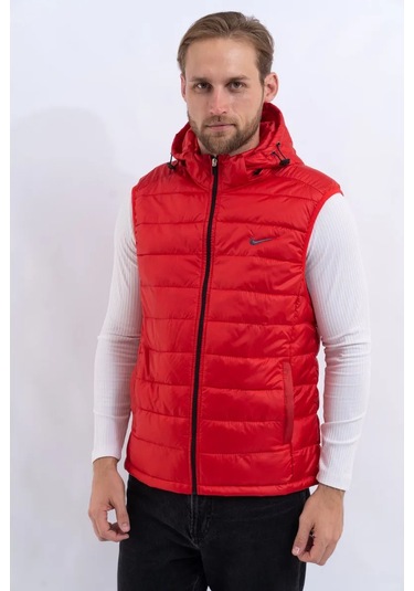 T.a Shop Fermuarlı Kapüşonlu Mevsim Geçiş Yeleği 482996491 Kırmızı