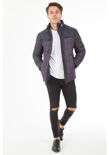 Sposo 1733 Su Itici Ve Rüzgar Geçirmez Lacivert Erkek Kaban Lacivert
