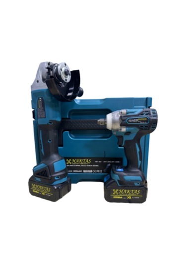 Hsgl HKT 602 Akülü Set Somun Sıkma + Avuç Taşlama 58VS 3000MAH 2 Akü + Şarj Cihazı Dahil