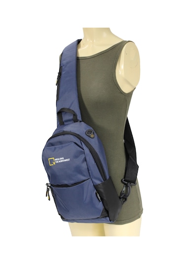 M 1005 Mega Bag Unisex Göğüs Çapraz Çanta, Body Bag Lacivert