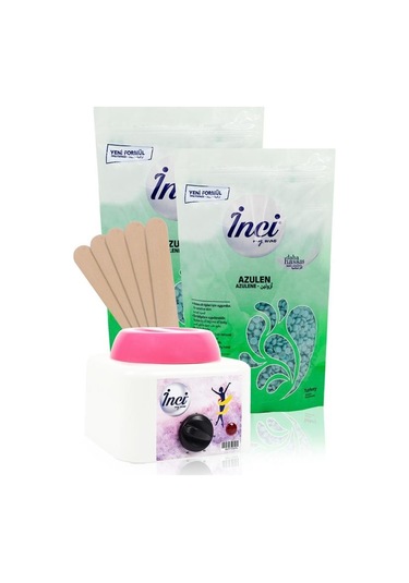 İnci Ağda Sir Ağda Isıtıcı Makinesi + Azulen İnci Ağda 200 G x 2