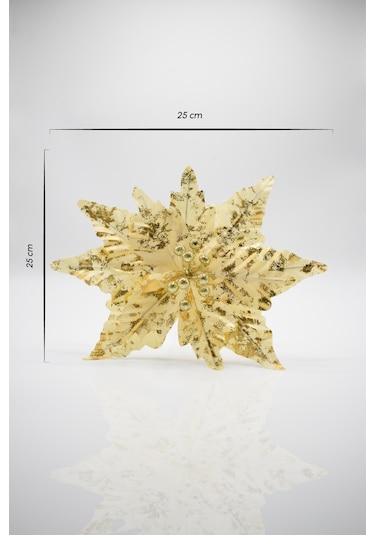 Waldern Premium 25 25 Cm Yılbaşı Süs Yapay Çiçek Gold