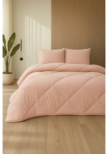 Formeya Pudra Soft Silikon Yorgan Çift Kişilik 195 215 Pudra