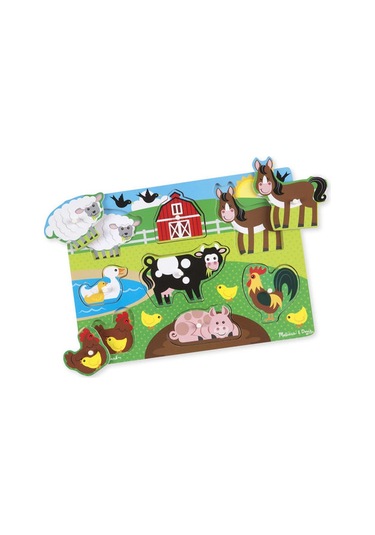 Melissa And Doug Ahşap Tutmalı Yapboz-Çiftlik