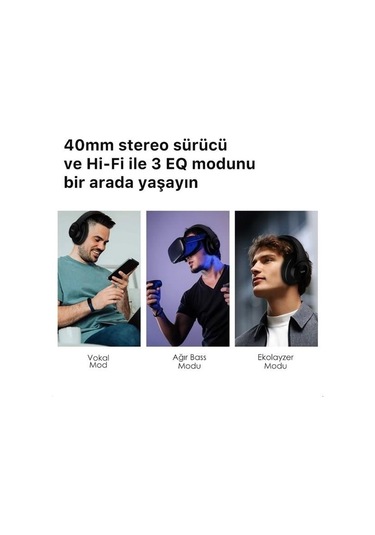 Bix Bh2-bk Siyah Soundcraft Bh2 Katlanabilir Kulaküstü Kablosuz Kulaklık