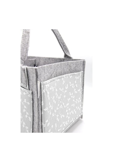 Nessiworld Babyjem Keçe Anne Bebek Bakım Çantası 772 Gri Çiçek-39727