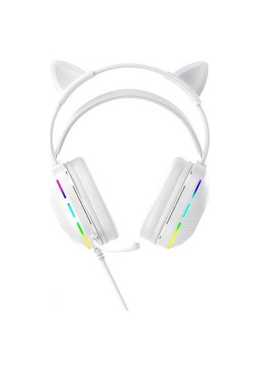 Novahub 7.1 Surround Sesli Kedi Kulak Tasarımı Oyun Kulaklığı, Gürültü Önleyici Mikrofonlu, Pc İçin