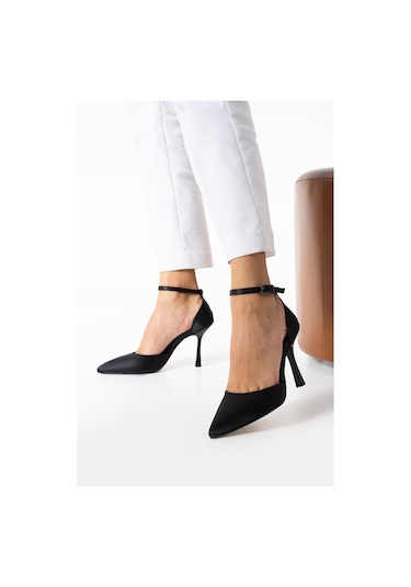Paris Shoes Kadın Siyah Sivri Burunlu Stiletto Siyah