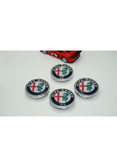 Alfa Romeo Jant Göbek Kapağı 60mm Renkli Gümüş