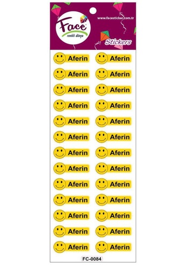 Sticker Aferink Figürlü 26 Adet 1 Pak