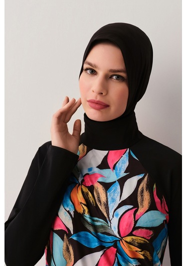 Suwen Victoria Tesettür Mayo Sb25910908908 Yaprak Baskılı