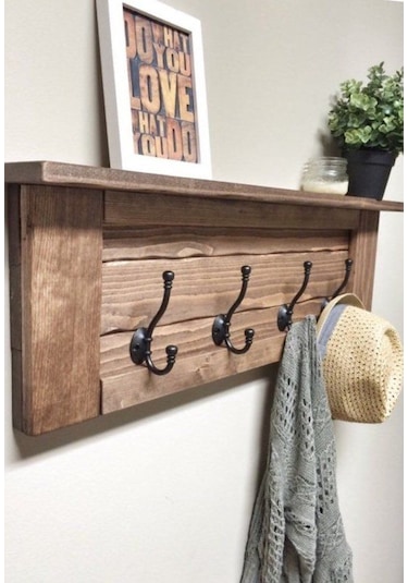 Halevia Ahşap Dekoratif Askılık. Ceviz