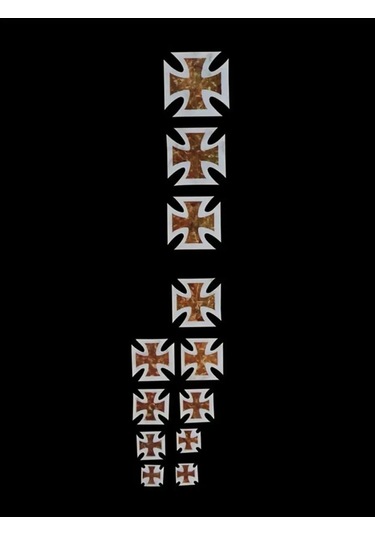 Tevdı Gitar Ve Bas Gitar Sapı İçin "demir Haçlar" Çıkartmaları 104917985