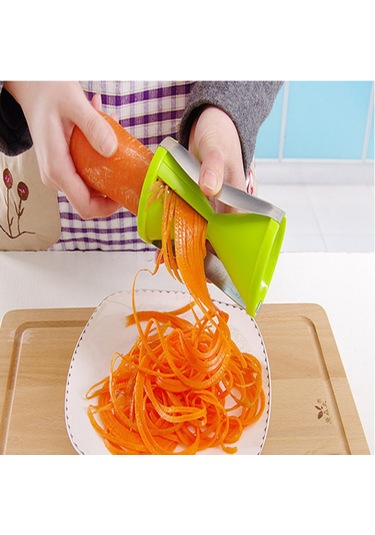 Yaleker Siyah Çift Bıçaklı Mutfak Multifonksiyonlu Spiral Dilimleyici - Pp Ve Paslanmaz Çelik Siyah