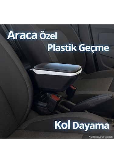 S-Dizayn Renault Clio 5 Kol Dayama Kolçak Geçmeli ABS Gri 2019 Üz