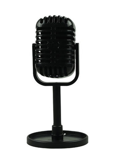 Symbee Vintage Mikrofon Aksesuarı - Sahne Fotoğrafçılığı Ve Performanslar İçin Gerçekçi Tasarım Siyah/altın/gümüş