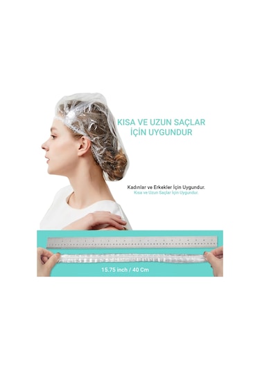 Esnature Tek Kullanımlık Naylon Duş Bonesi 50'li