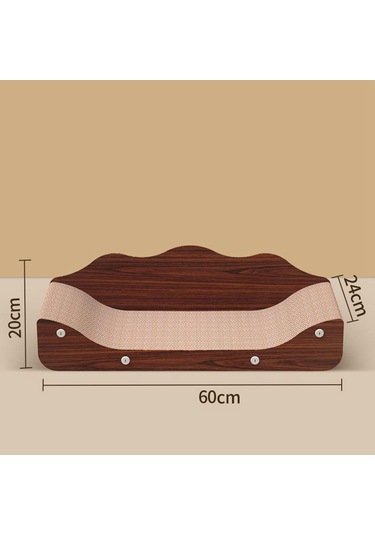 Suntek Oluklu Kağıt Kitten Scratcher Nest Yatak Taşlama 60cmx24cmx20cm-kırmızı