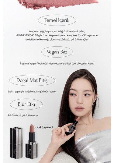 Muzigae Mansion Moodwear Blur Lipstick 004 Layered