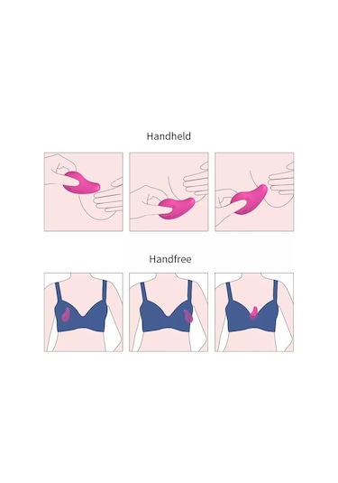 Yaleker Emzirme Masaj Aleti - 10 Titreşim Modlu Isıtmalı Silikon Göğüs Pompası