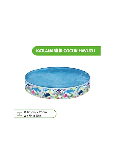 Marevia Katlanabilir Çocuk Havuzu 120x25cm-57140 Standart