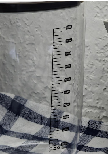 Plastik Erzak Kabı - Kilitli Kapaklı Erzak Kutusu - 2100 Ml