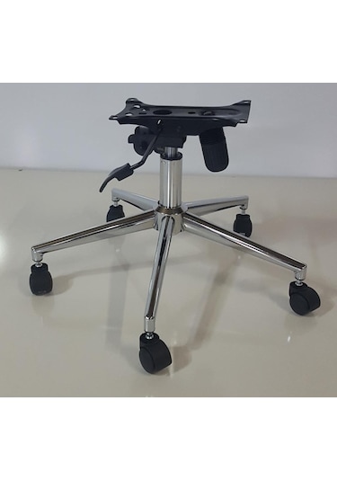 Kamusalmarket Makam Koltuğu Yıldız Ayak+Krom Piston+Çift Kollu Mekanizma