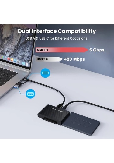 Elmpaly Usb 3.0 Sata Ide Adaptörü 2.5 3.5 Inch Ssd Dvd Cd Rom Çevirici Harici Disk