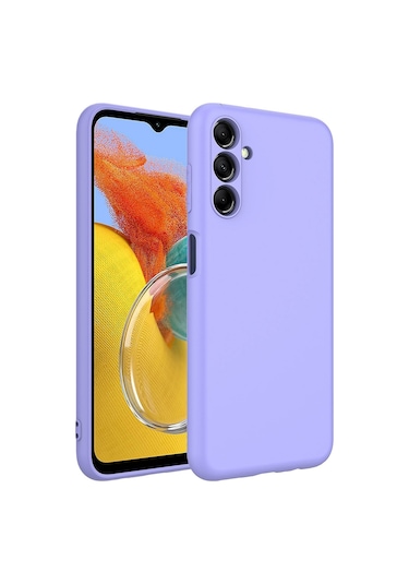 Forzacase Samsung Galaxy M14 Uyumlu Liquid Serisi İçi Kadife Lansman Silikon Kılıf Lila