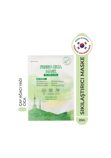 Muldream Fresh Cica Çay Ağacı Yağı Kağıt Yüz Maskesi 25 ML