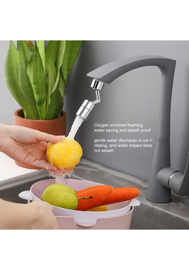 360 Dönen Musluk Genişletici Havalandırıcı, Sıçramasına Gümüş