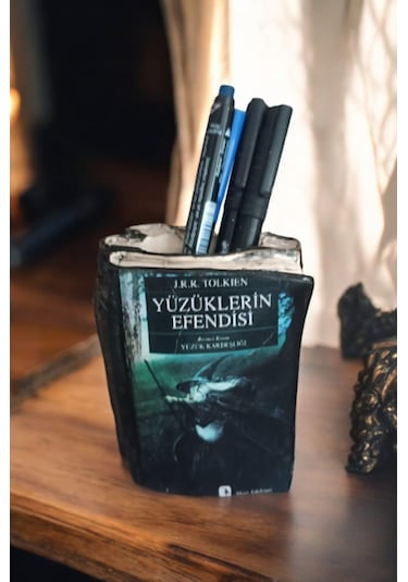 Yüzüklerin Efendisi Yüzük Kardeşliği Kitabı Şeklinde Kalemlik