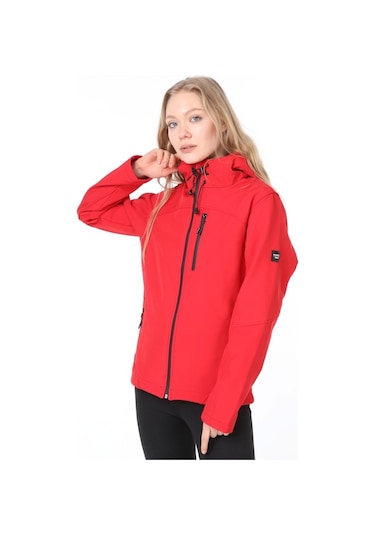 Ghassy Co.Kadın Su Rüzgar Geçirmez Softshell Mavi Spor Mont 500518795