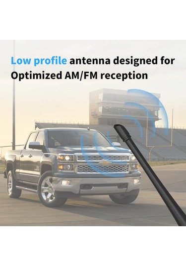 Qingmipy Chevrolet Ve Gmc Araçları İçin 7 İnç Fm/am Sinyal Alıcı Kauçuk Anten - Kolay Kurulum, Yıkama Dayanıklı, Estetik Dekorasyon