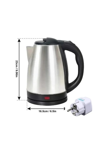 304 Paslanmaz Çelik Elektrikli Su Isıtıcısı Taşınabilir 2l Cezve Elektrikli Su Greysilver