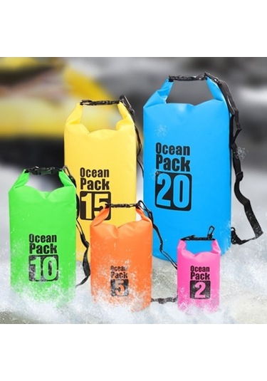 Wondernest 30l Siyah Pvc Varil Su Geçirmez Çift Omuz Çantası Outdoor Çuval Çanta Siyah