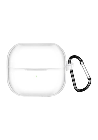 Samsung Galaxy Buds 3 / Galaxy Buds 3 Pro Uyumlu Silikon Kılıf+ Kanca Şeffaf