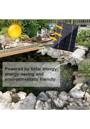 Ximistore9 Şarj Edilebilir Güneş Enerjili Akvaryum Oksijen Pompası, 1.6l/dk Hava Akışı, Ip67 Su Geçirmez, Taşınabilir Balık Yetiştirme Pompası