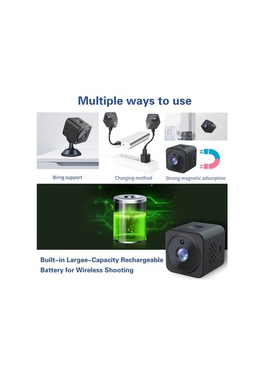 Artfulabode Zamanlı Wifi Wifi Spor Sadece Mini Mekan Kaydı, Kamerası, Kamerası, Kamerası Kablosuz İzleme, İzleme Hd Hareket Görüş Gerçek Gece Döngü Dış Diğer Destekler As02 Algılama, 2.4ghz 1080p Qp Diğer