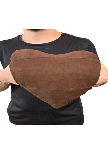 Ozclife Premium Cepli Kalp Yastığı - Kahverengi