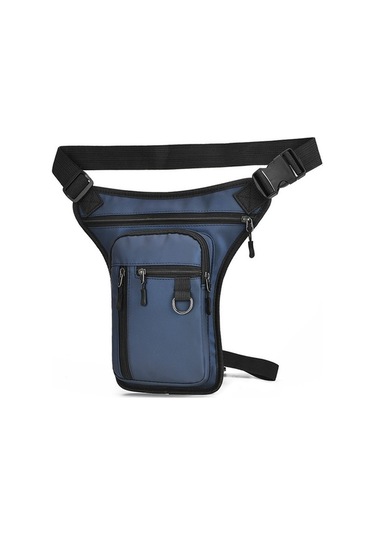 Pazly Erkek Ve Kadınlar İçin Su Geçirmez Motosiklet Bacak Çantası - Geniş Kapasite, Outdoor Seyahat İçin Mavi Pu Deri