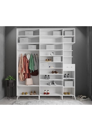 Açelya Portmanto Vestiyer Beyaz  175cm M10