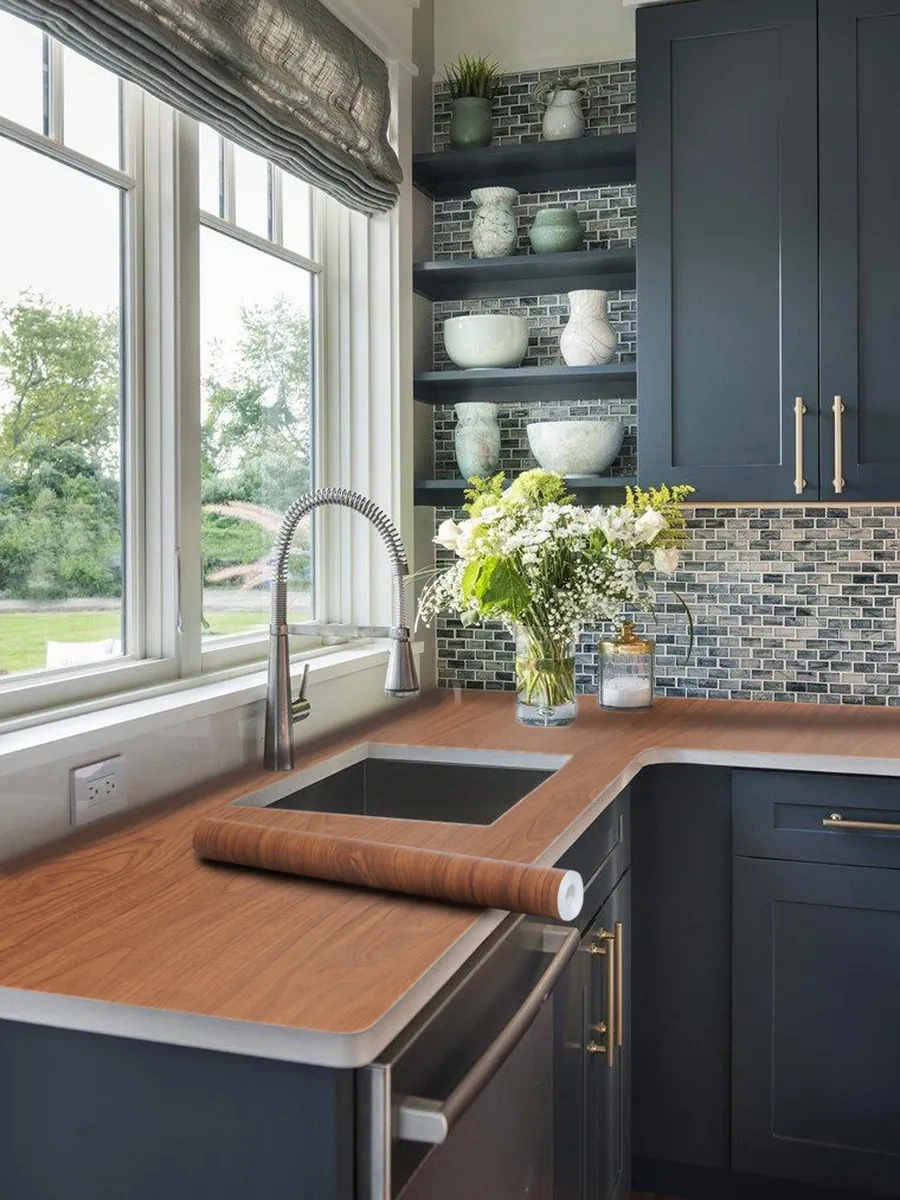 Stankoinstrument İ Osnastka Kendinden Yapışkanlı Ahşap Desenli Mat Mobilya Filmi 8 Metre 281402420