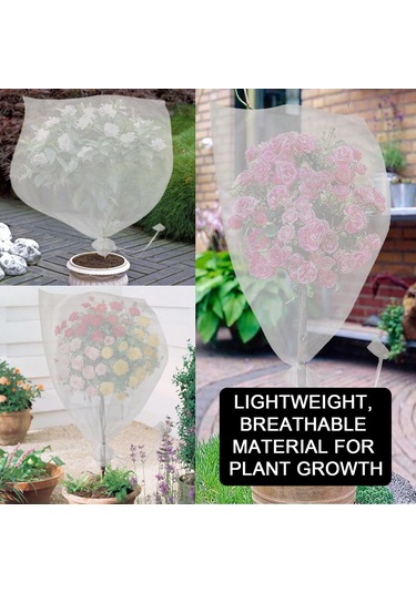 Yifomall 5 Adet 300x250 Mm Nedenli Bitki Koruma Kılıfı - Hava Geçirgen, Işık Geçirgen, Haşere Ve Kuş Engeli, Kolay Sabitleme İpi