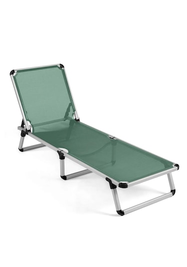 Missidea Alüminyum Katlanır Ve Taşınır Şezlong Dark Green Yeşil
