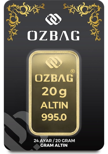 AgaKulche 24 Ayar 20 gr 995 Özbağ Külçe Altın