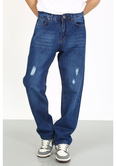 Baggy Lazerli Mavi Jean-mavi - 36 Mavi