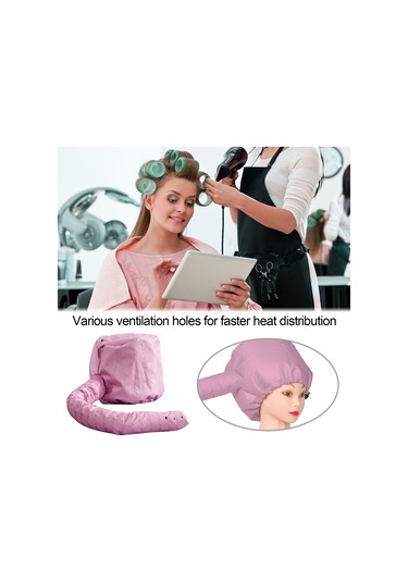 Yaleker Pembe Saç Kurutma Ve Bakıma Uygun Elektrikli Saç Kaputu Pembe